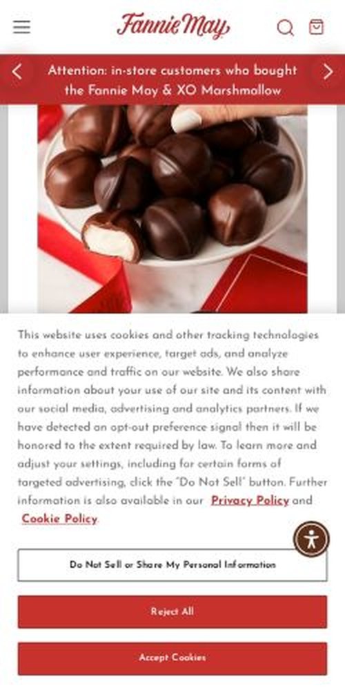 The fanniemay.com homepage as it renders on a phone